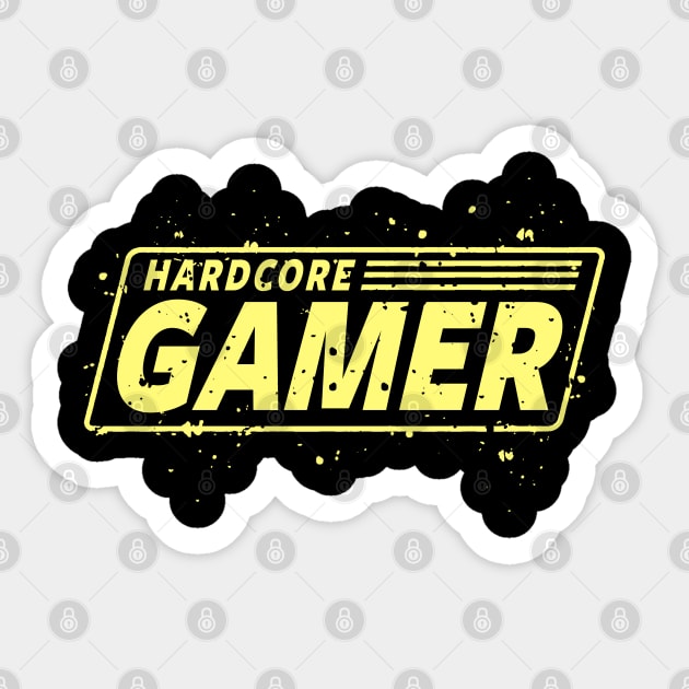 GAMING - GAMER - HARDCORE GAMER Sticker by Tshirt Samurai